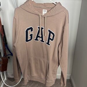 GAP Beige Hoodie with Dark Blue Logo